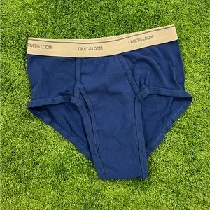 🩲 ⭐️ BLUE MEDIUM FRUIT OF THE LOOM CUSTOM COTTON BRIEFS